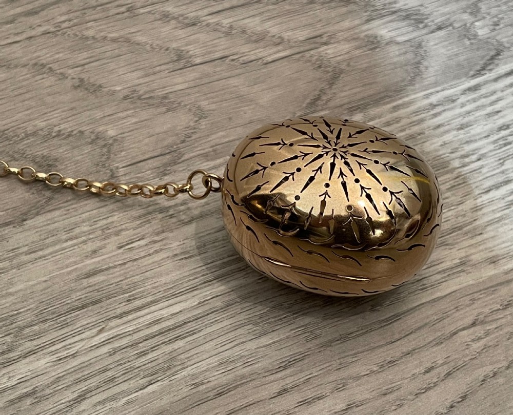 Victorian Silver Gilt Tea Infuser, 1861 View II