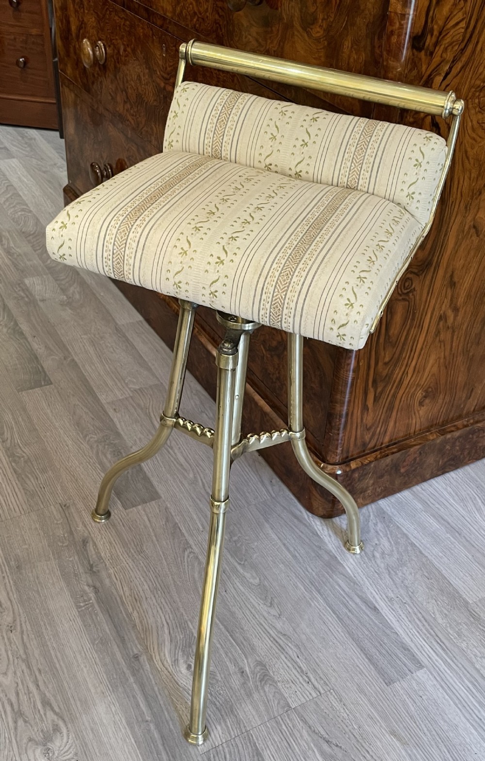 Late Victorian Brass Music Cello Stool