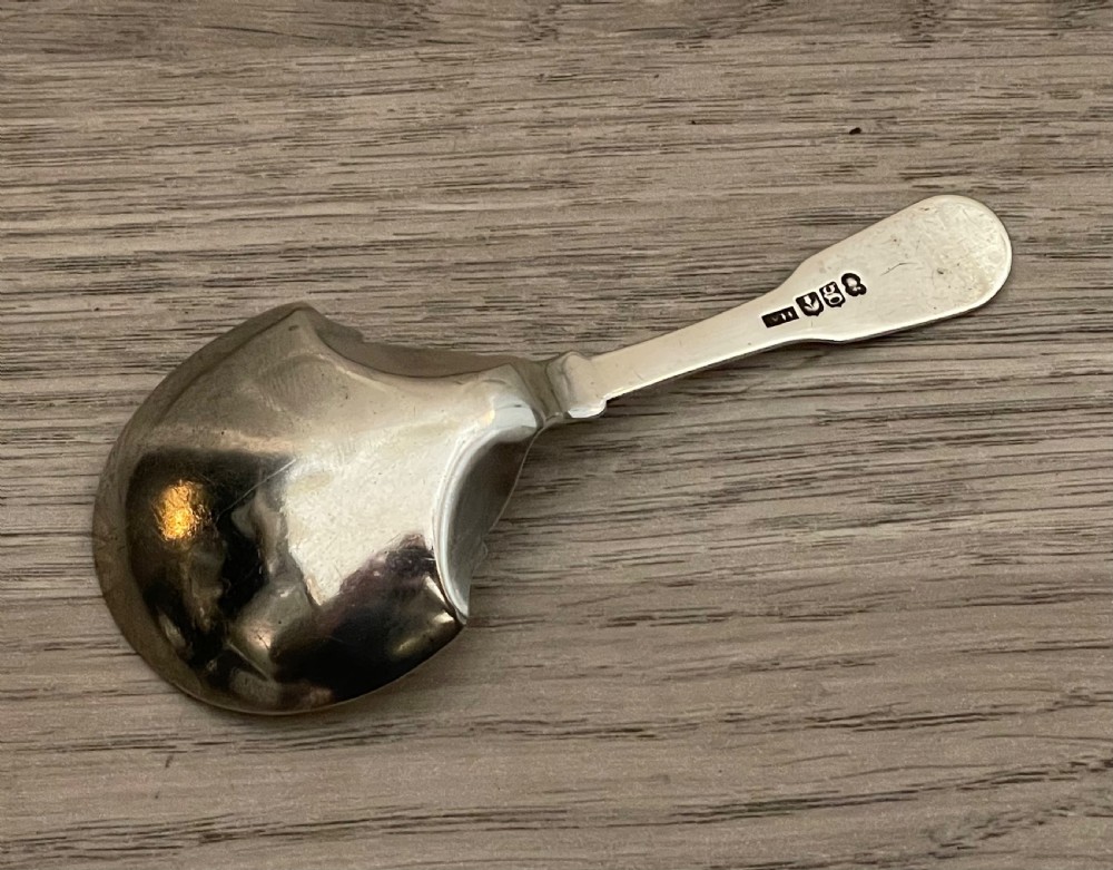 George III Scottish Silver Caddy Spoon View III