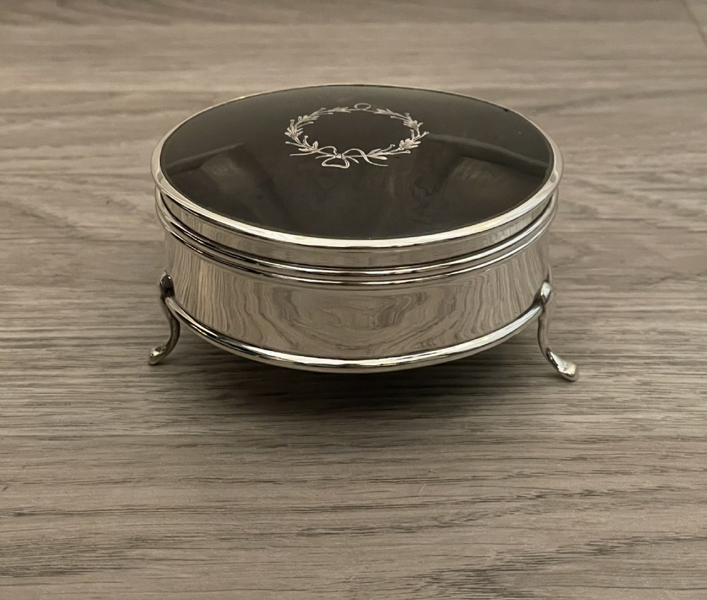 George V Silver & Tortoiseshell Jewellery Box by Horton & Allday