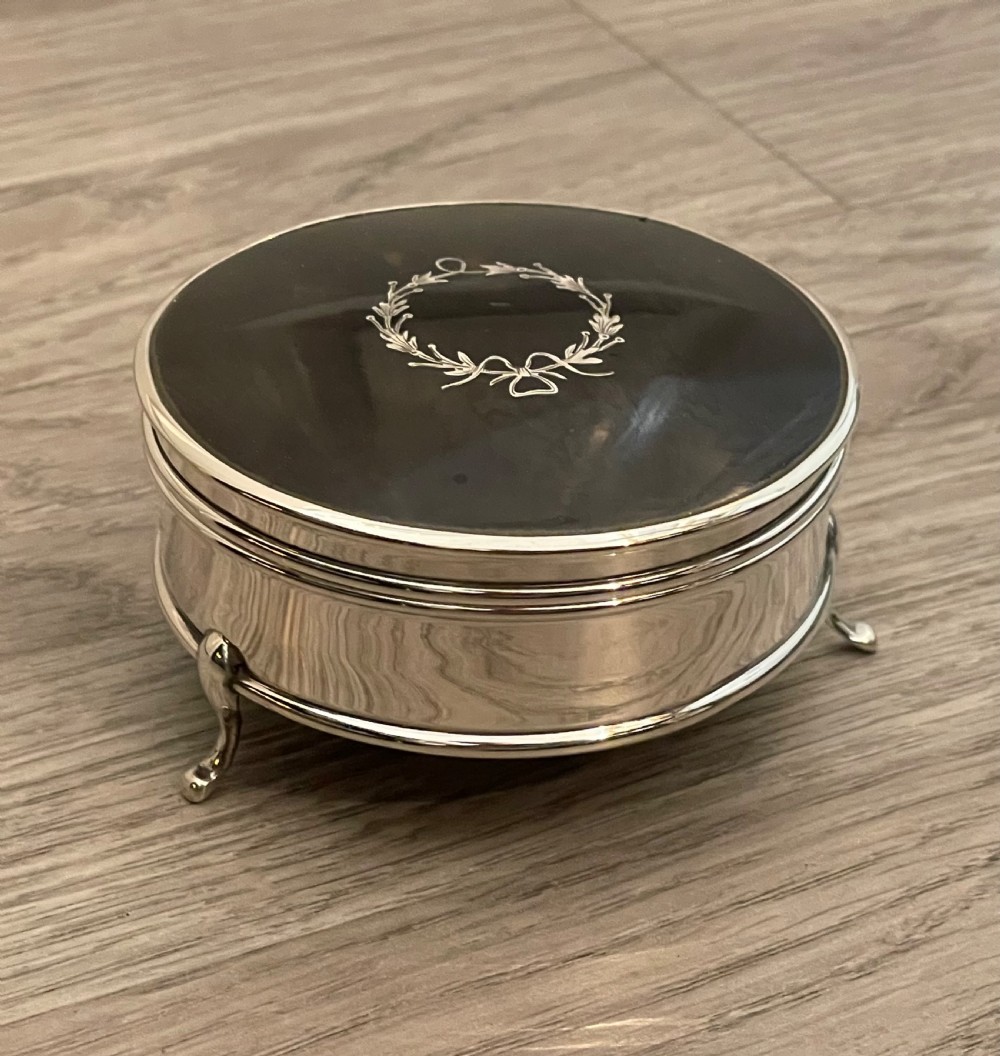 George V Silver & Tortoiseshell Jewellery Box by Horton & Allday View II