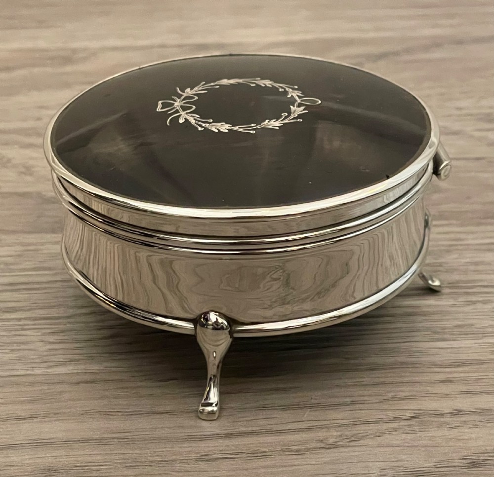 George V Silver & Tortoiseshell Jewellery Box by Horton & Allday View IV