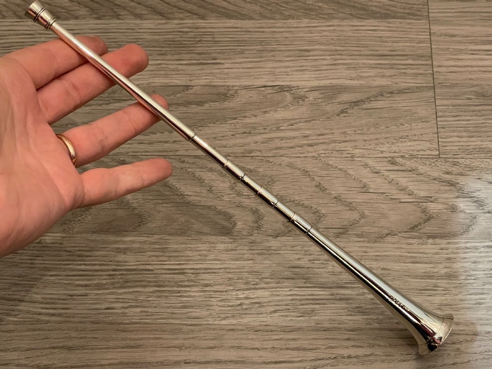 Late Victorian Solid Silver Hunting Horn Snuffer View V
