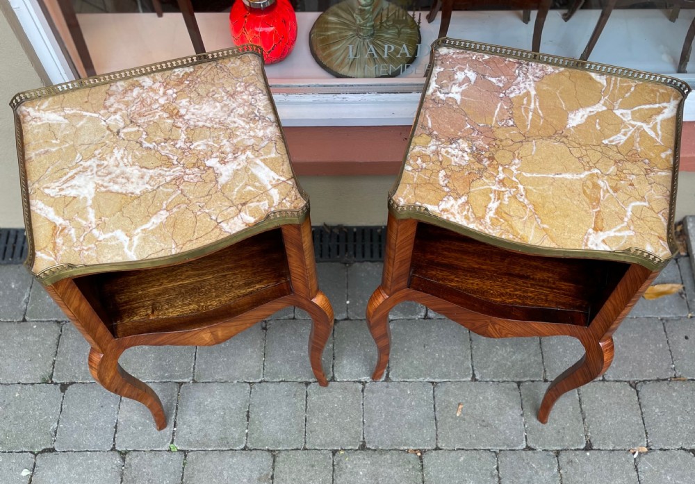 Pair of French Kingwood Bedside Cabinets Occasional Tables View III