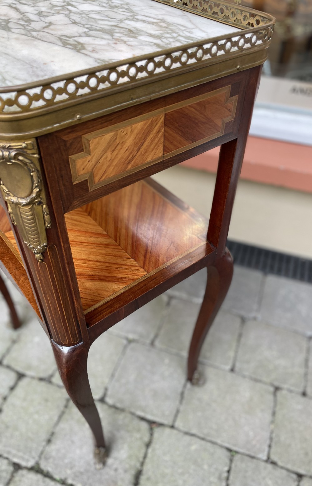 Louis XVI Kingwood and Parquetry Side Table View IV