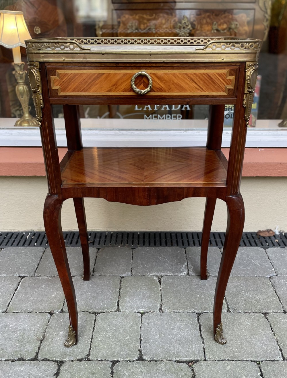 Louis XVI Kingwood and Parquetry Side Table View VII