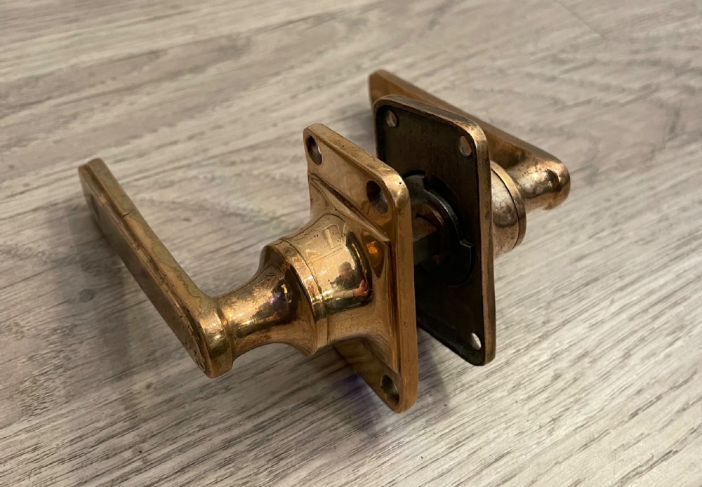 Set of Three Art Deco Bronze Door Handles View IV