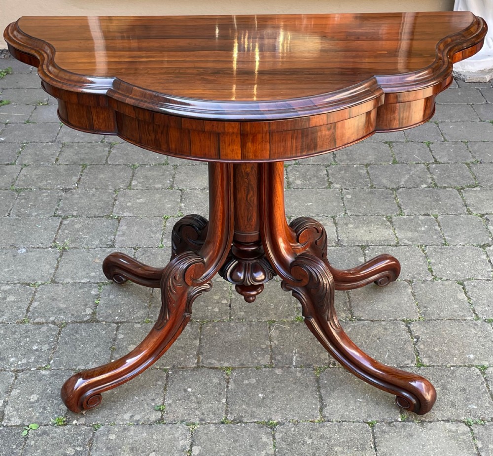 Stunning Victorian Rosewood Card Table