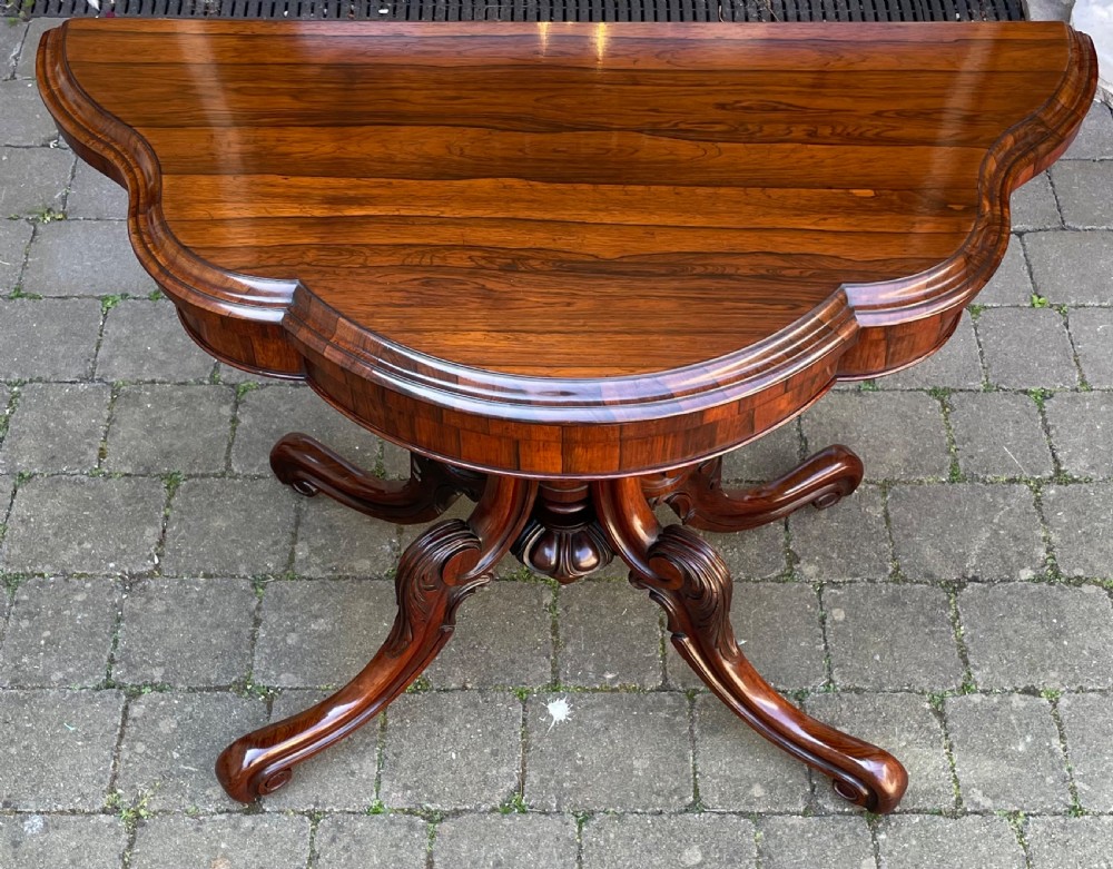 Stunning Victorian Rosewood Card Table View III