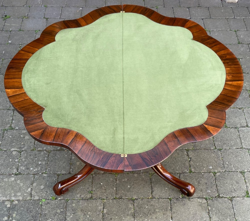 Stunning Victorian Rosewood Card Table View X
