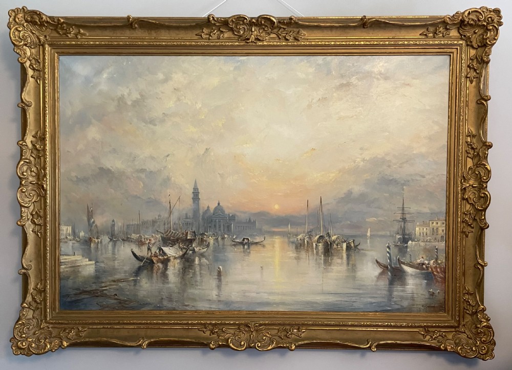 Large  Oil Painting of Venice by John Lewis Chapman