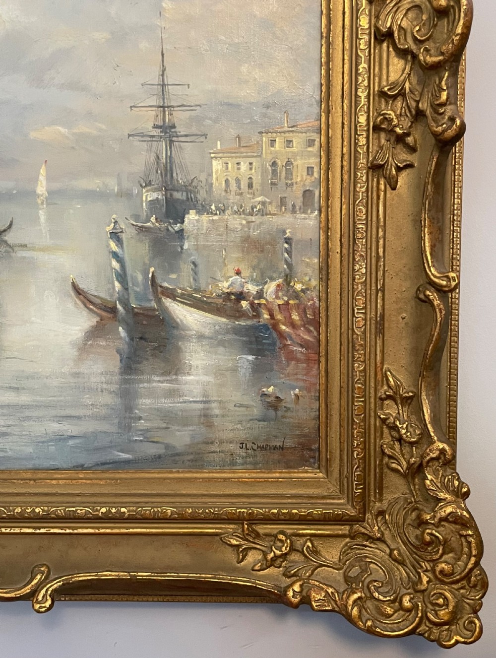Large  Oil Painting of Venice by John Lewis Chapman View IV