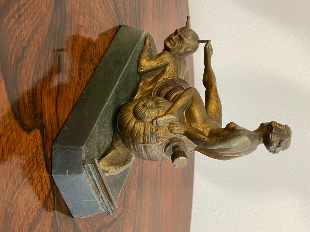 Most Unusal Art Deco Gilt Spelter Table Lighter View III