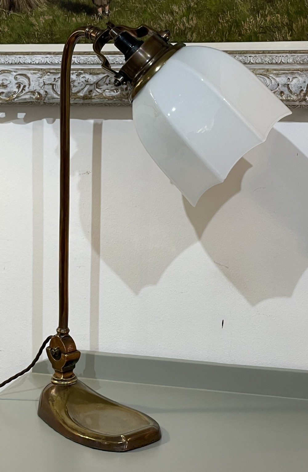 Stylish Art Deco Brass and Copper Desk Lamp View VI