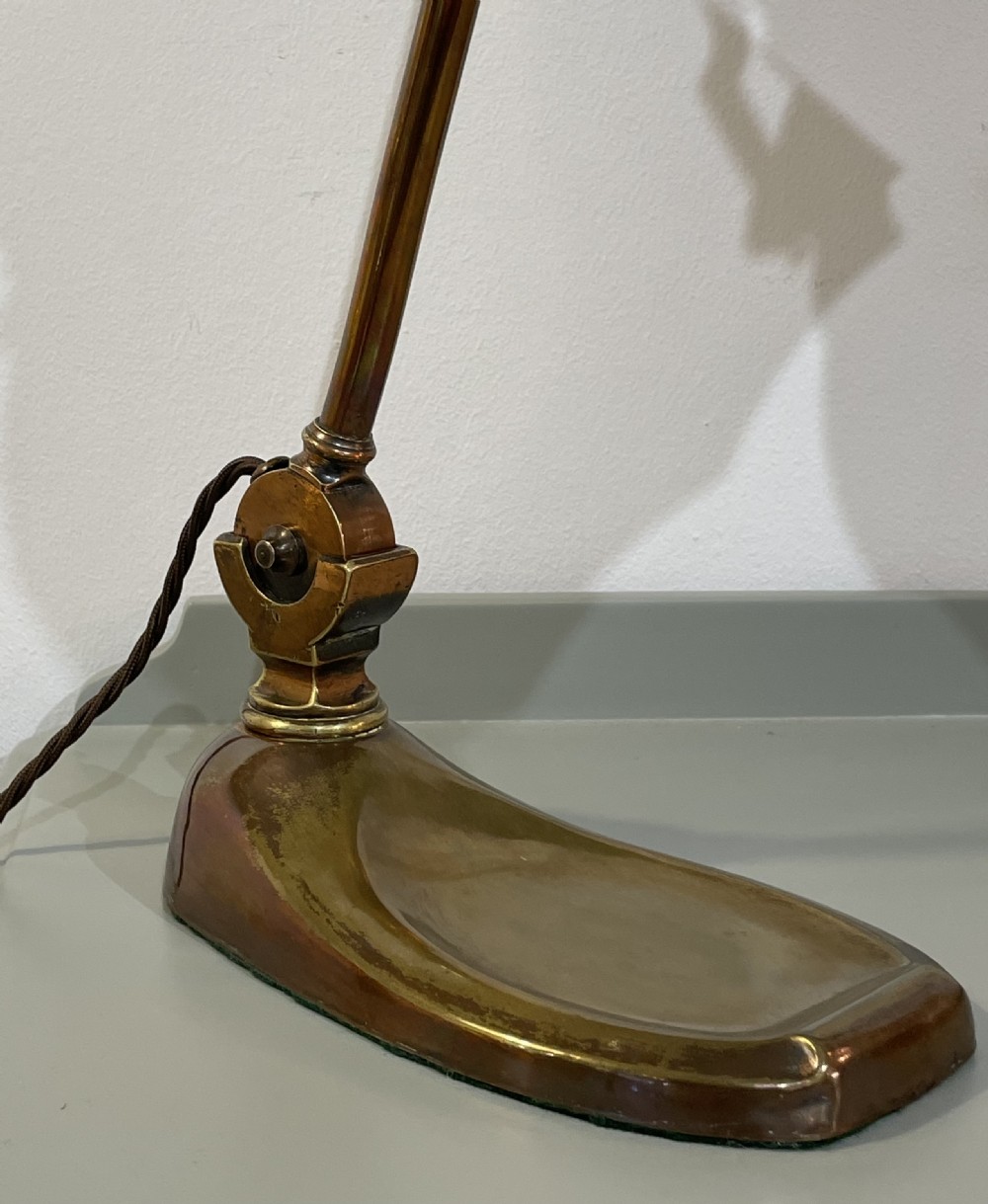 Stylish Art Deco Brass and Copper Desk Lamp View IX