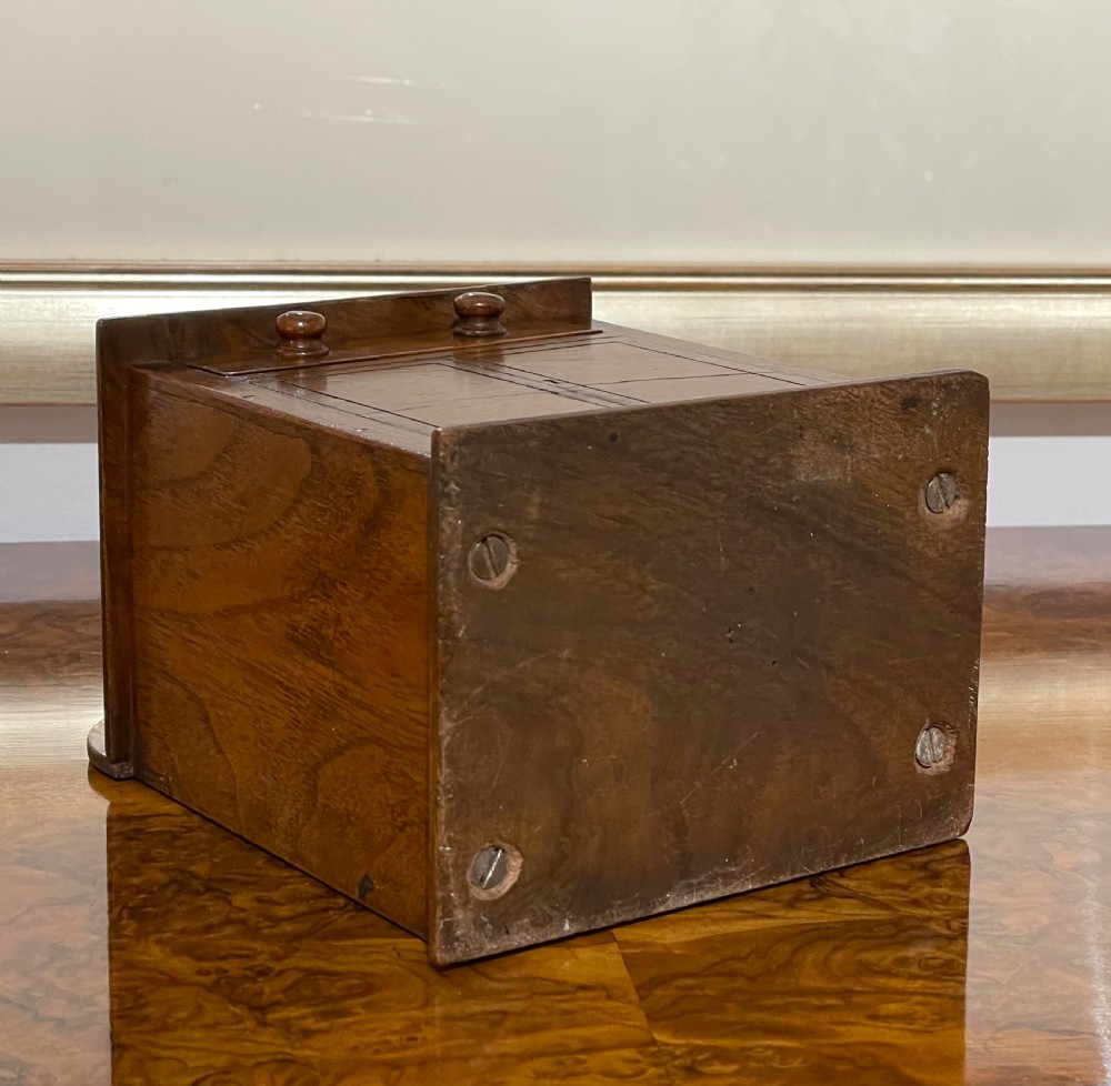 Victorian Walnut Novelty Money Box View IV