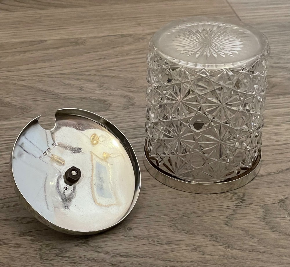 Victorian Silver & Cut Glads Preserve Jam Pot by Hukin & Heath View IV