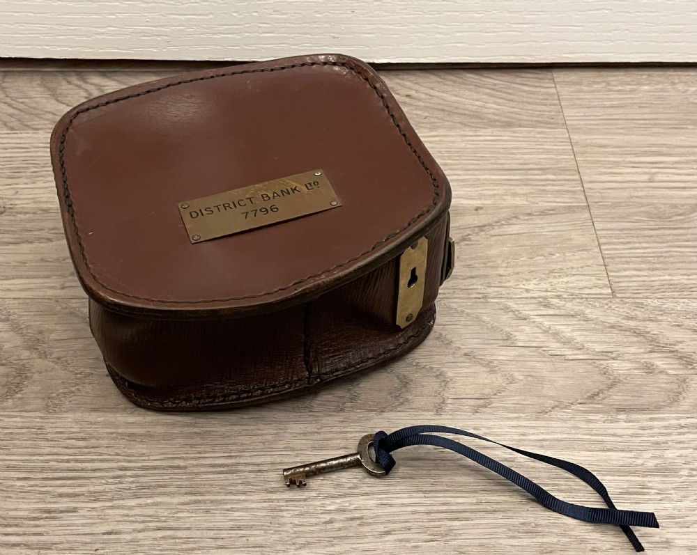 District Bank Leather Night Safe Bag