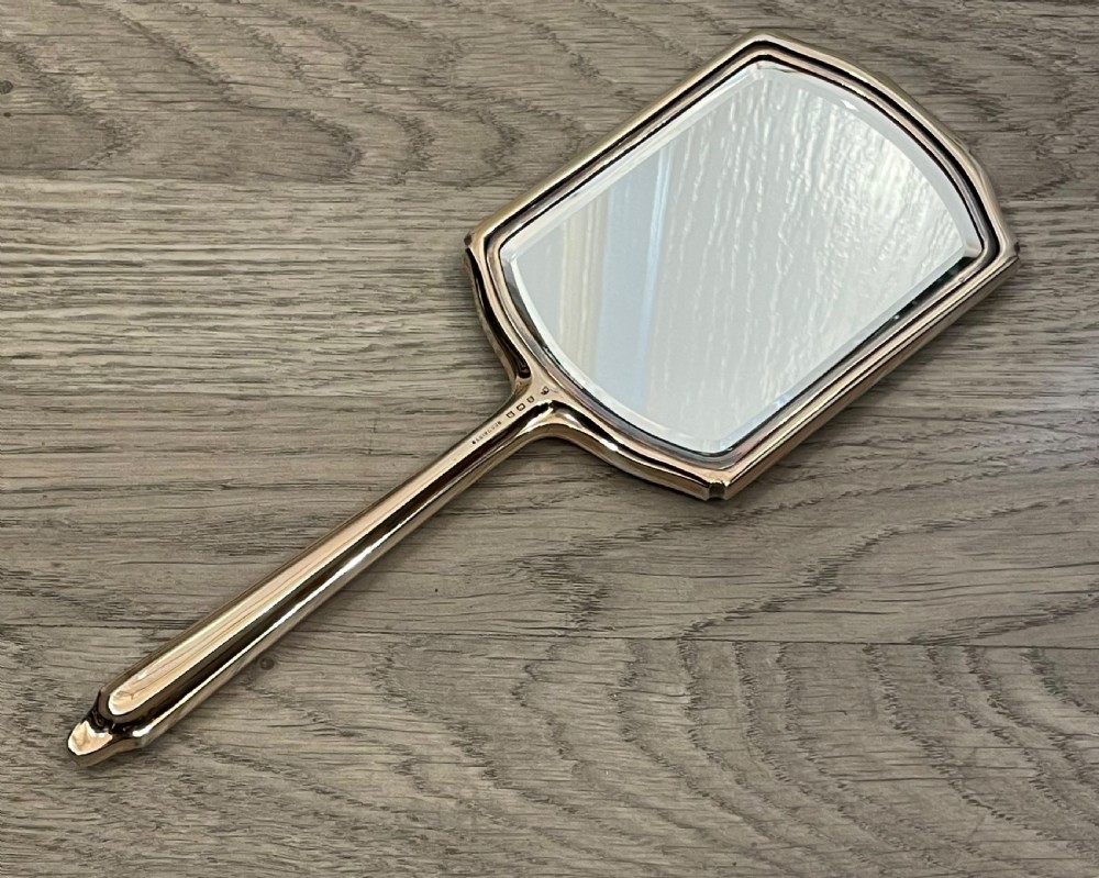 Art Deco Blue Enamel and Silver Gilt Mirror View III