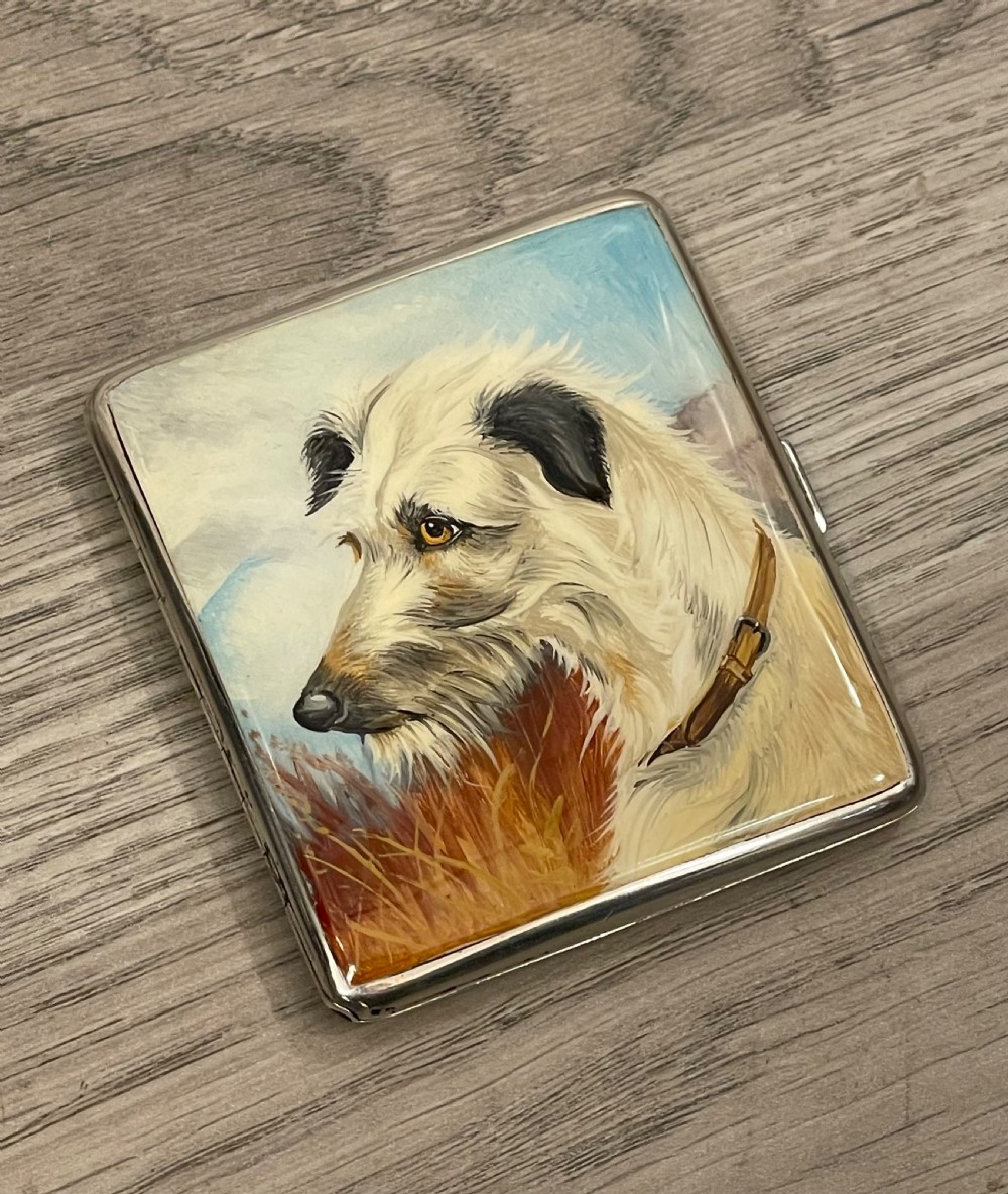 George V Silver & Enamel Cigarette Case by Asprey