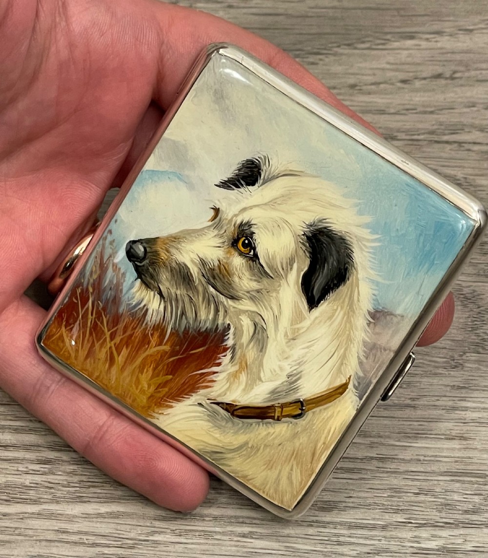 George V Silver & Enamel Cigarette Case by Asprey View V