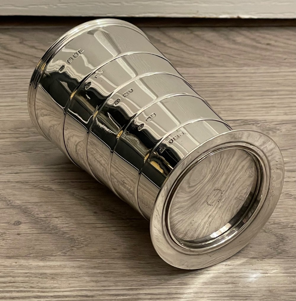 Quality Victorian Silver Collapsible Picnic Beaker by Thornhill London View VI