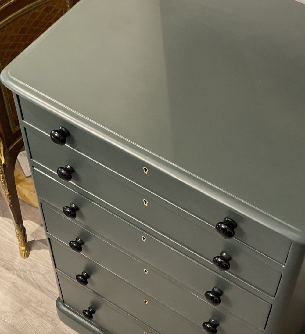 Victorian Painted Pine Chest of Drawers by Heal & Sons  View IV