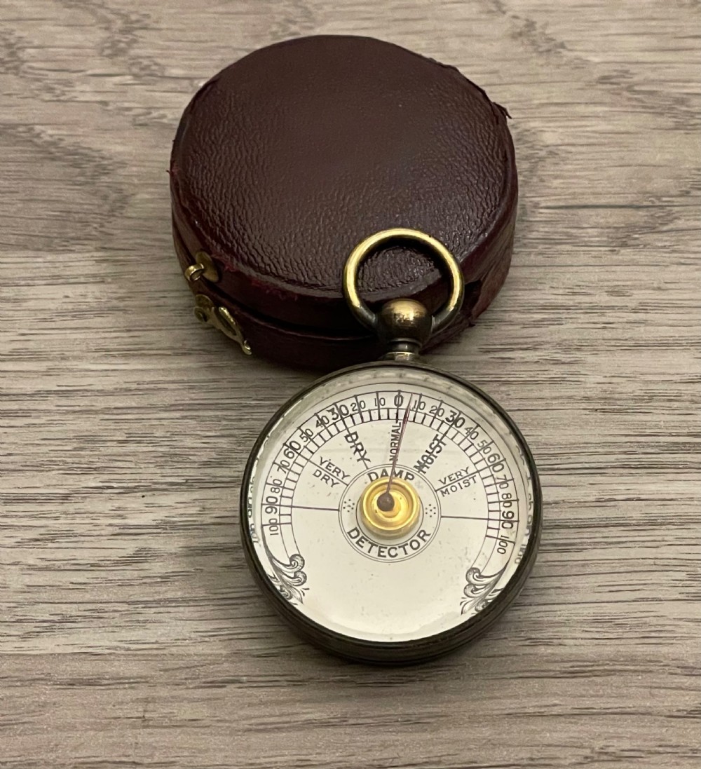 Edwardian Cased Pocket Damp Protector Or Hygrometer