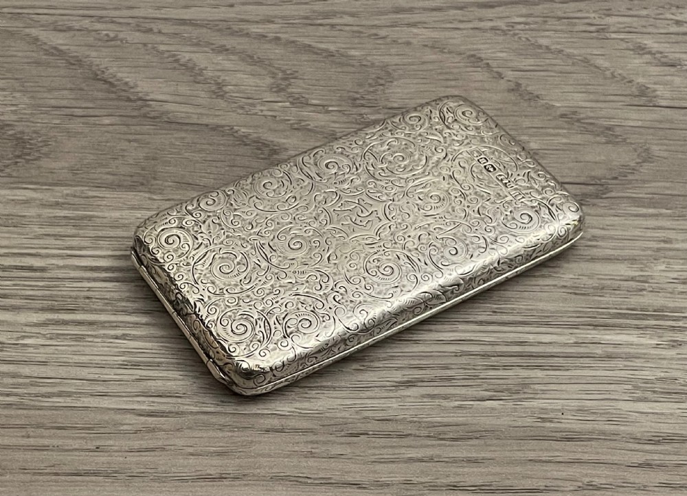 Victorian Solid Silver Card Case, 1894 View II