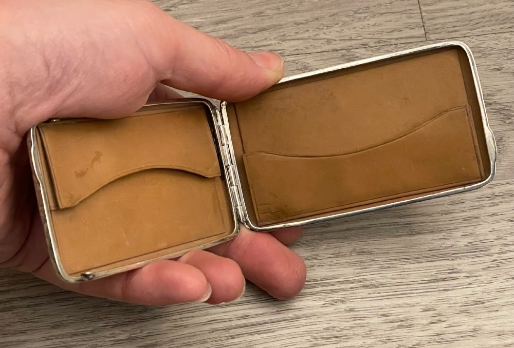 Victorian Solid Silver Card Case, 1894 View V