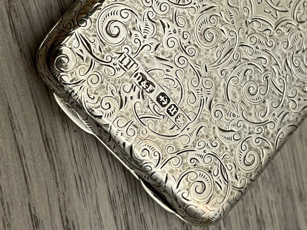 Victorian Solid Silver Card Case, 1894 View VI