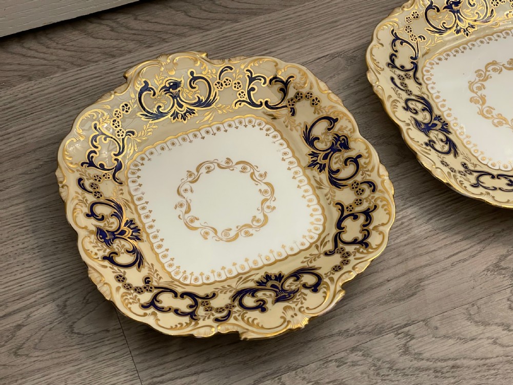Beautiful Pair of Coalport Cake Plates, c1840 View VII