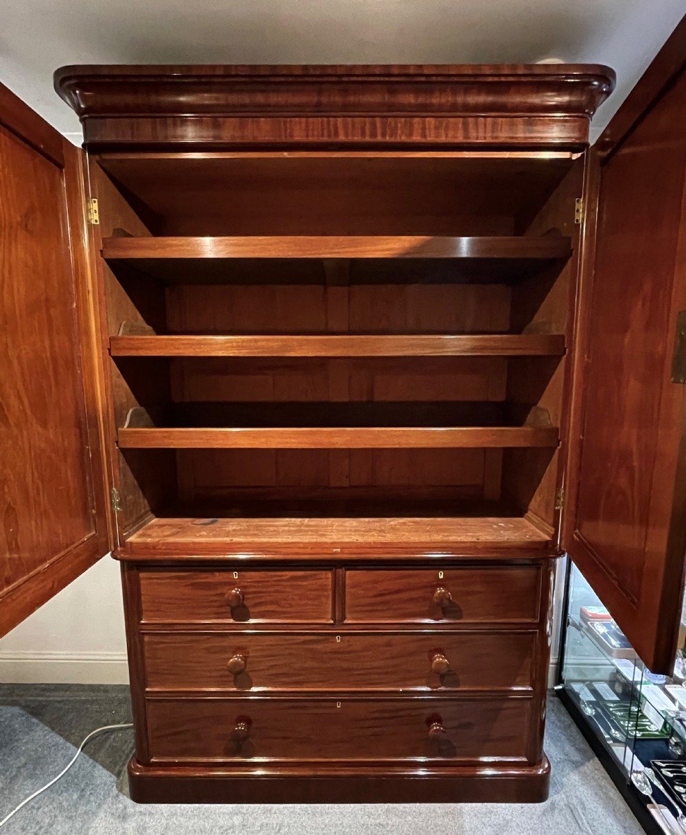 Superb Victorian Heal & Sons Mahogany
Linen Press View V