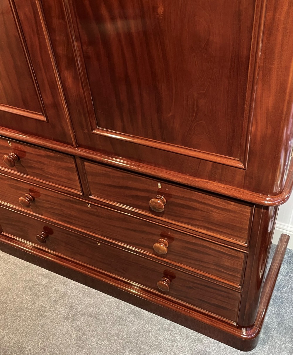 Superb Victorian Heal & Sons Mahogany
Linen Press View VI