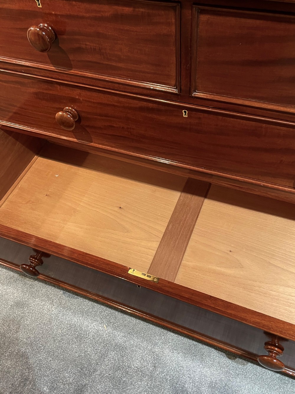Superb Victorian Heal & Sons Mahogany
Linen Press View VII
