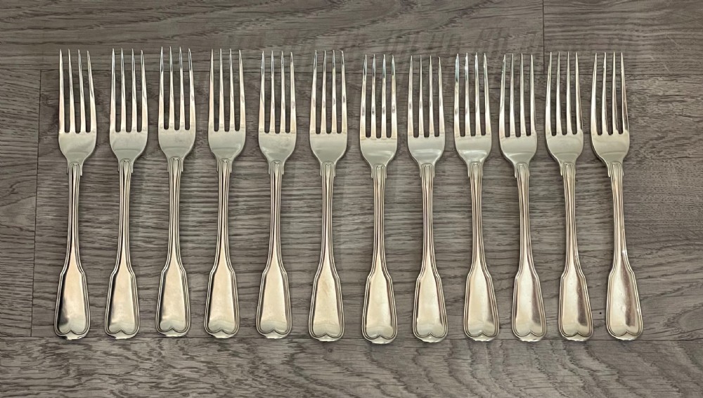 Set 12 George III Silver Dinner Forks, 1806
