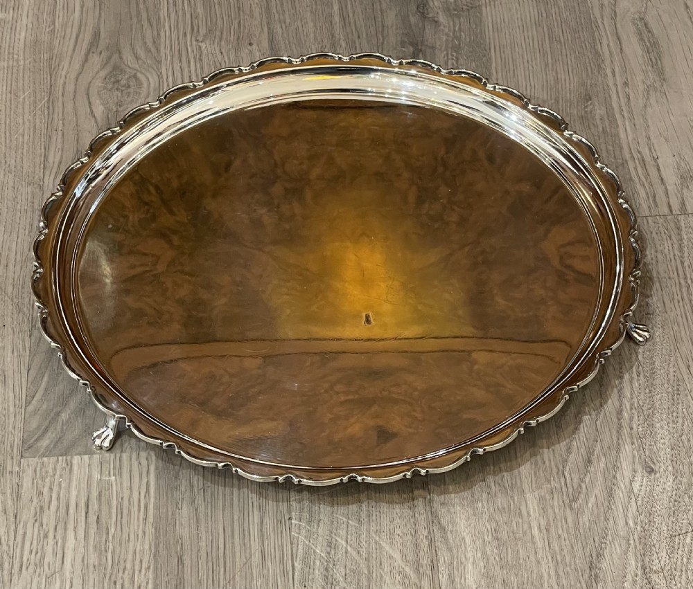 Good George V Silver Salver Tray