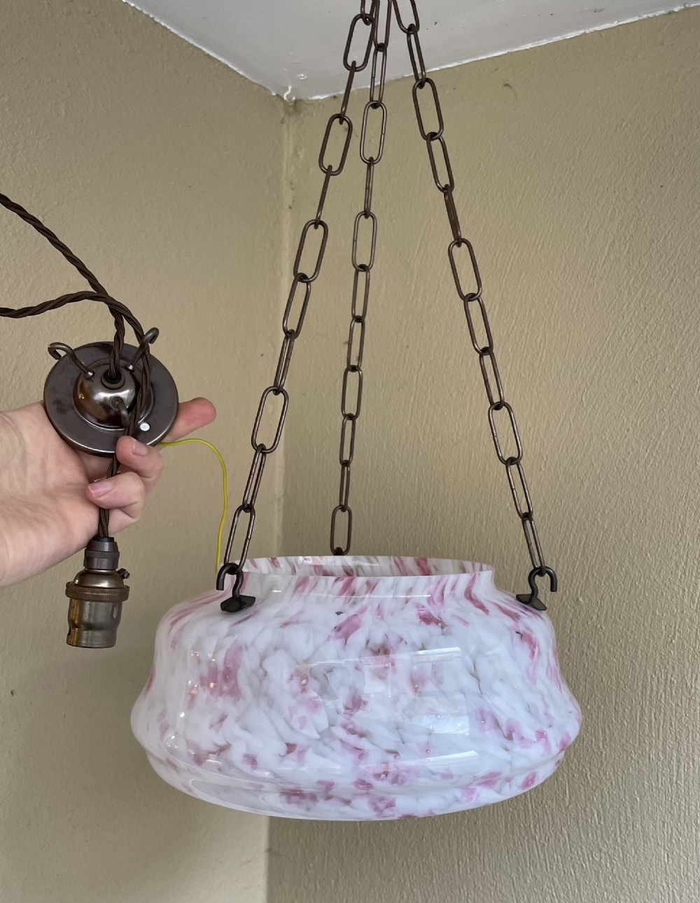 Art Deco Hanging Ceiling Light Plafonnier, With Lighting Kit