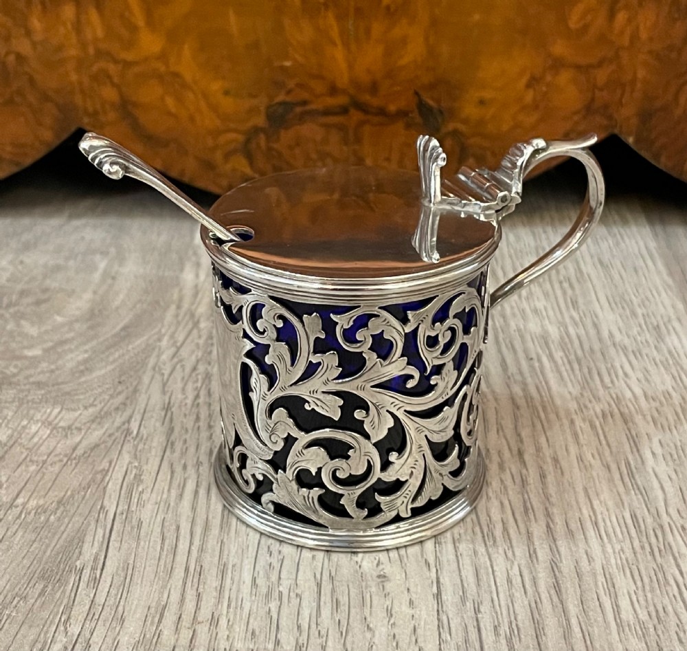 Victorian Silver Mustard Pot, 1887 View III
