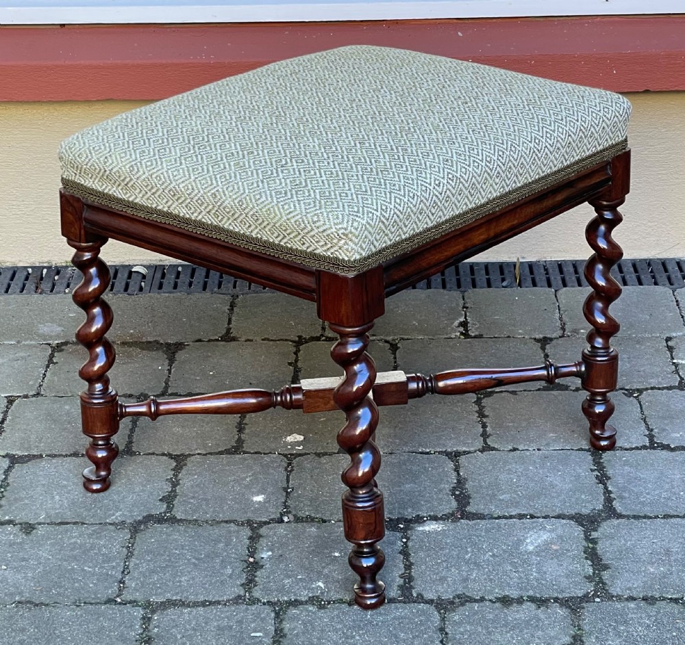 Quality Victorian Rosewood Stool View IV