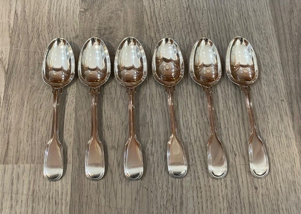 Set Six William IV Silver Teaspoons, 1834 View II