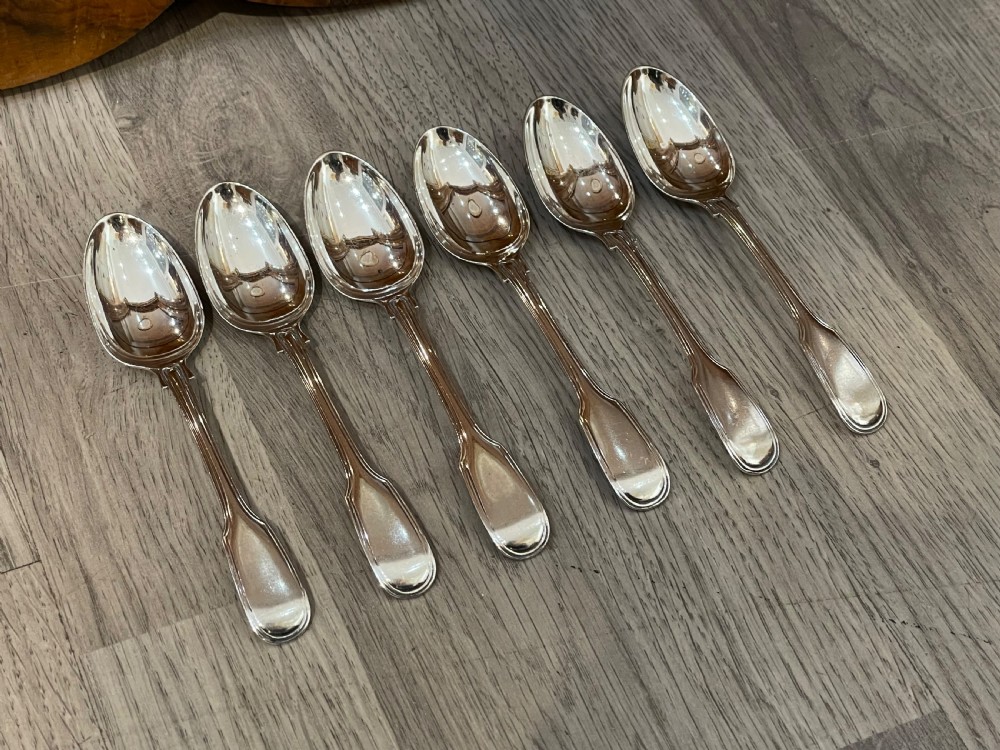 Set Six William IV Silver Teaspoons, 1834 View III