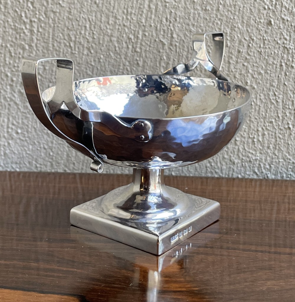 Arts & Crafts Silver Twin Handle Tazza Dish View II