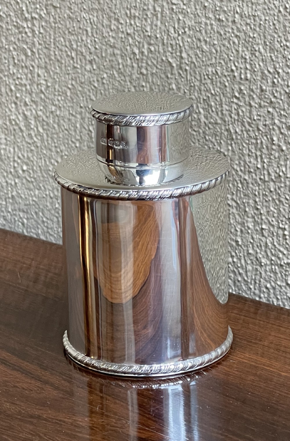 Edwardian Solid Silver Tea Caddy