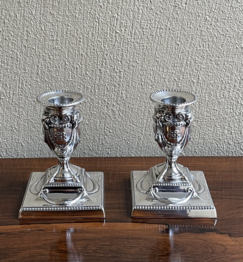 Pair of Victorian Silver Candlesticks, 1879