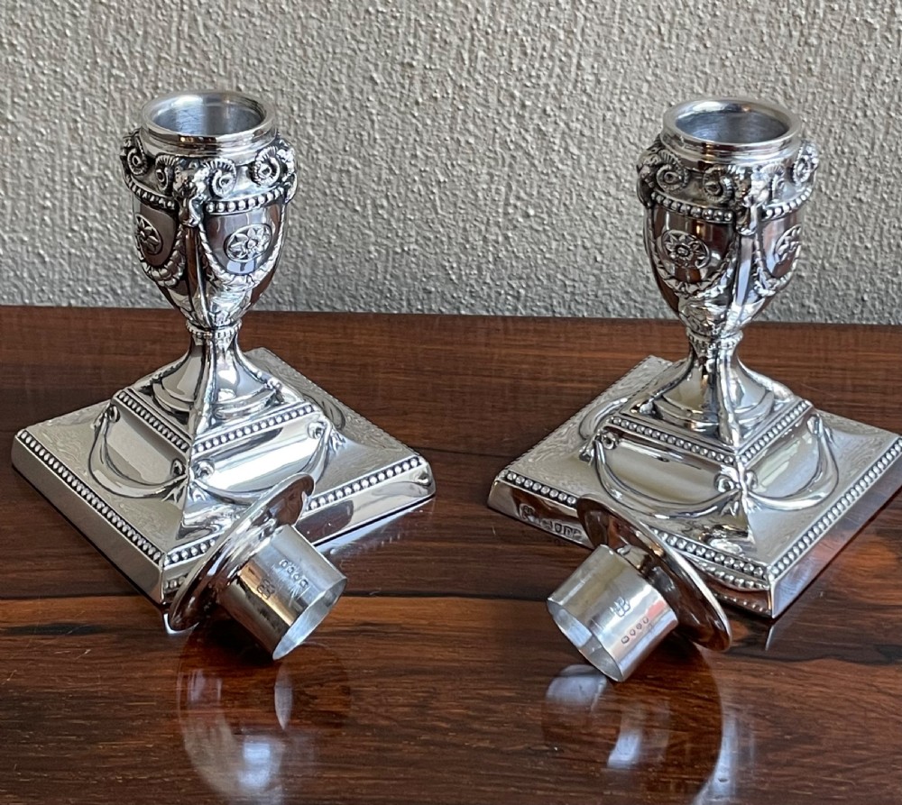 Pair of Victorian Silver Candlesticks, 1879 View III