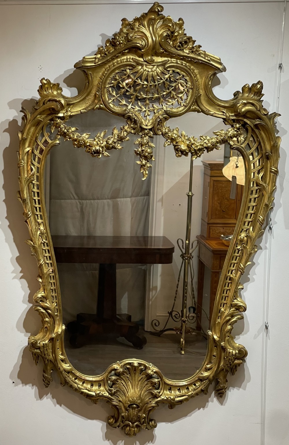 Incredible French Giltwood Wall Mirror by Paul Sormani