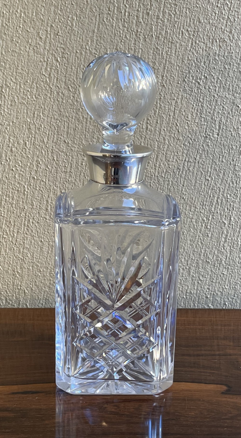 Elizabeth II Silver Mounted Cut Glass Decanter 1