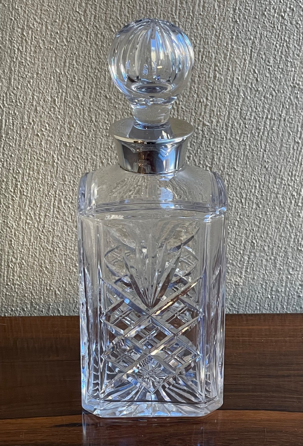 Elizabeth II Silver Mounted Cut Glass Decanter 2