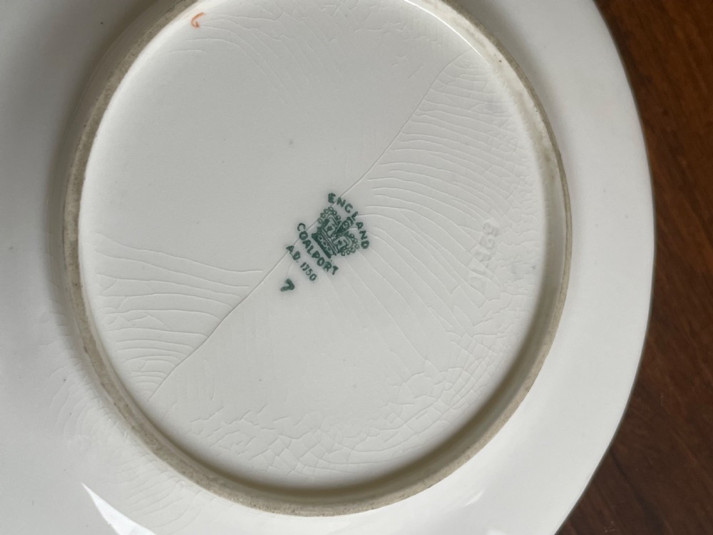 Eight Victorian Batwing Pattern Coalport Cake Plates View VI